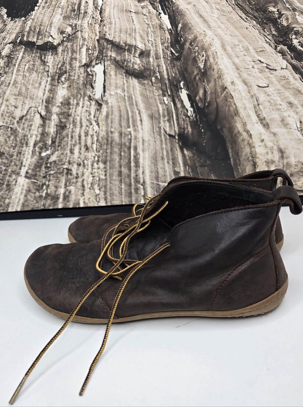 Vivo Barefoot Gobi Brown Leather Boots Sz 42